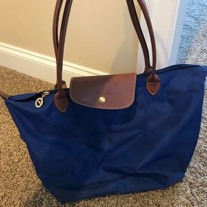 Blue longchamp handbag